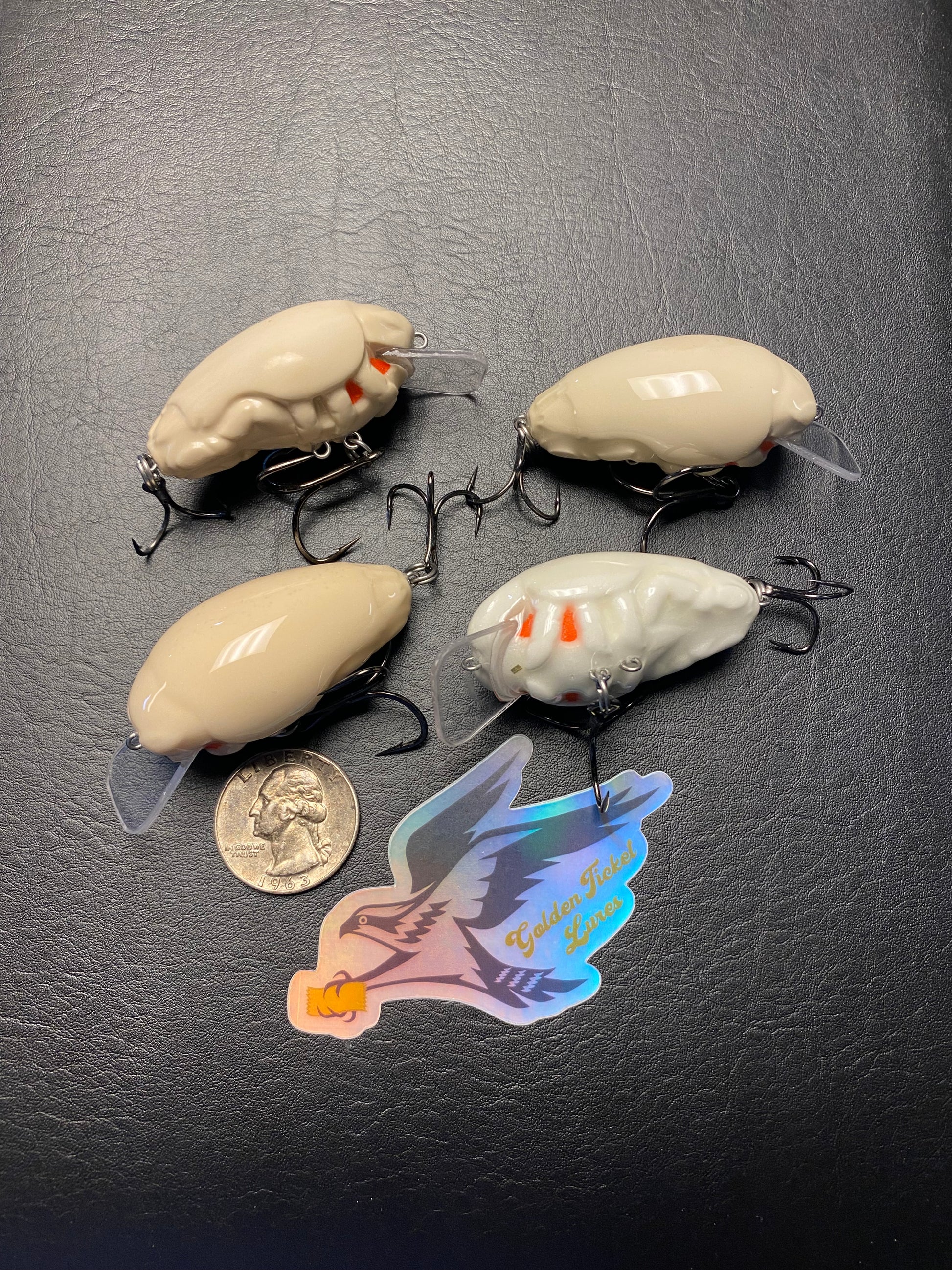 Mole Crab Mini  "Sand Flea Mini" Plastic GTF Offical - Natural color with Orange Egg sack